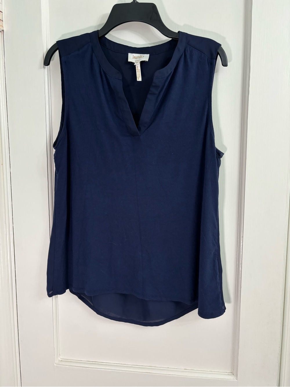 Laundry By Shelli Segal Navy Sleeveless V-Neck Camisole